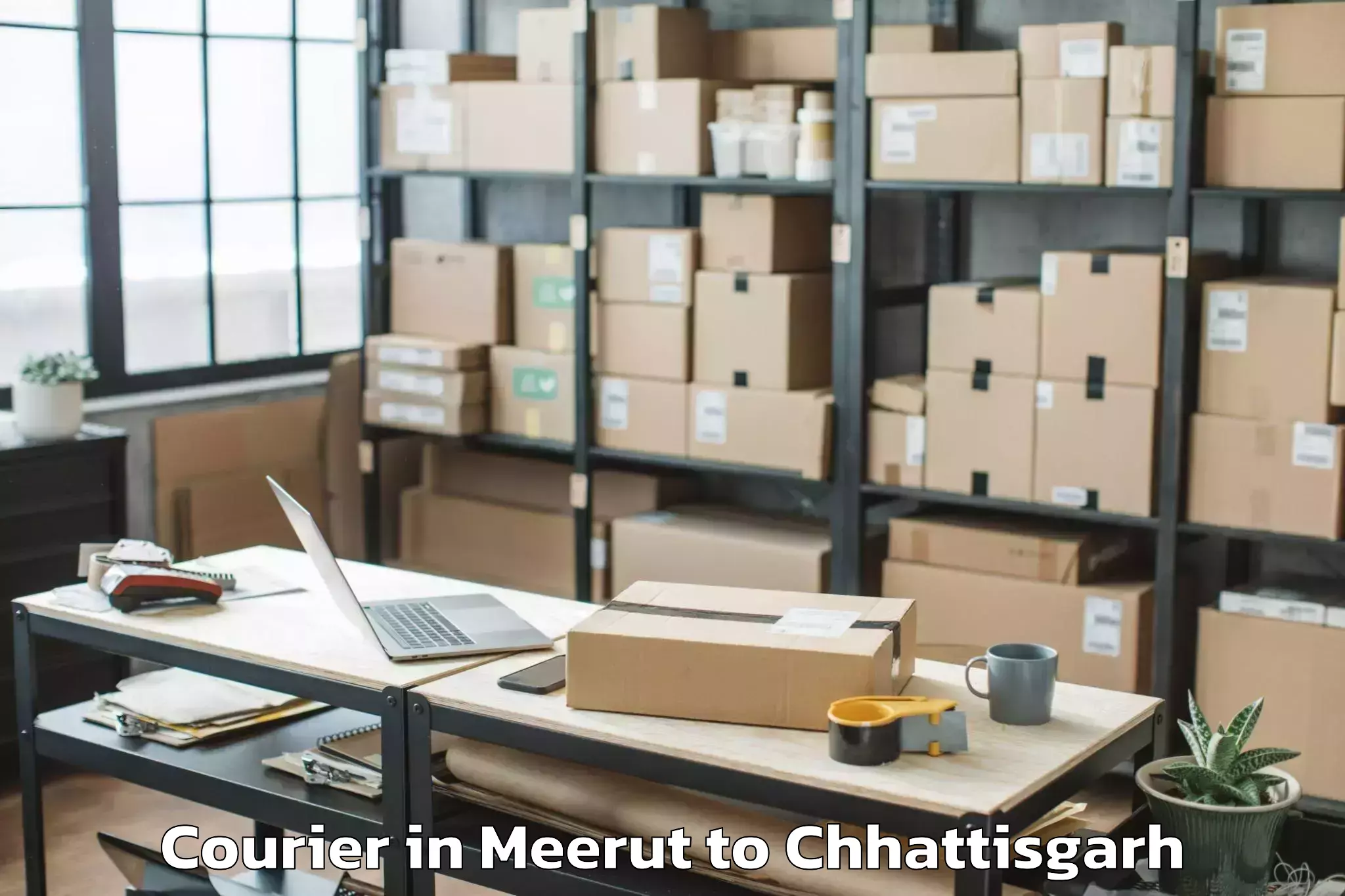 Affordable Meerut to Chopan Courier